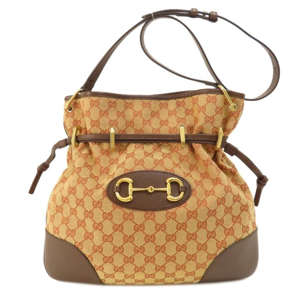GUCCI Handbags - Gucci 602089 Horsebit GG Shoulder Bag Canvas Women's GUCCI